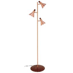 Copper-coloured metal floor lamp with 3 lights H 173 cm JACOBS