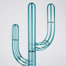 Green Metal Cactus Coat Rack