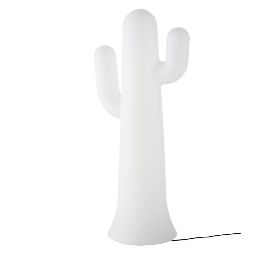 White Resin Light-Up Outdoor Cactus