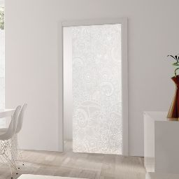 Porte coulissante en verre avec décor Bombay UNIQUE (LP 103 x HP 204 cm)