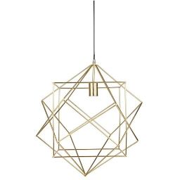 Gold metal pendant D 50 cm WIRE SQUARE