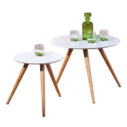 Lot de 2 tables gigognes design BAMBOU