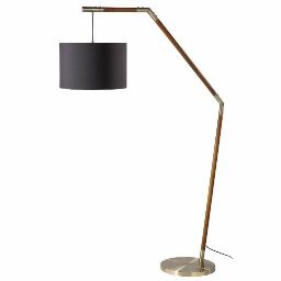 Ash Floor Lamp with Black Shade H 175 cm