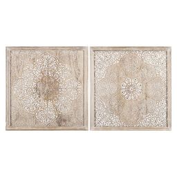 2 frames in sculpted, bleached mango wood 60 x 60 cm VANIRA