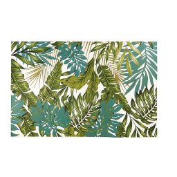 Alfombra de exterior con estampado tropical 155x230