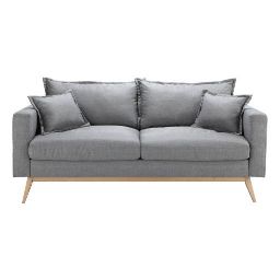 DUKE - Canapé scandinave 3 places gris clair