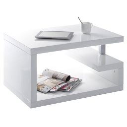 Table basse design laquée blanche REX