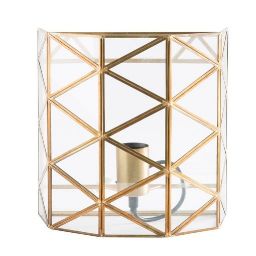 Aplique de cristal y metal dorado