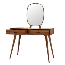 Coiffeuse vintage 2 tiroirs en acacia massif Yucca - 105x147x45cm - Maisons du Monde