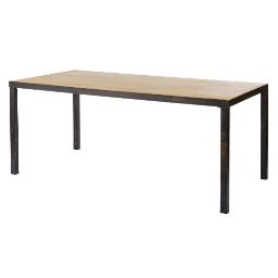 CENTURY - Solid Mango Wood Industrial 8-Seater Dining Table W 180 cm