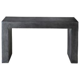 MINERAL - Magnesia concrete effect console table in charcoal grey W 135cm