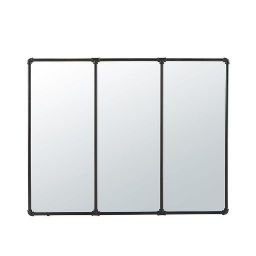 Black Metal Mirror 119 x 95 cm