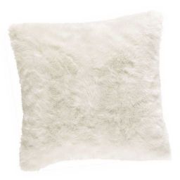 Coussin imitation fourrure blanche 45x45 - 45x45x10cm - Maisons du Monde