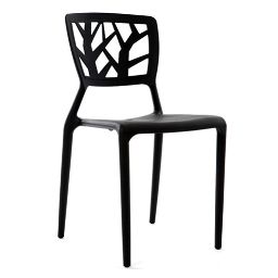 Lot de 2 chaises design noires KATIA