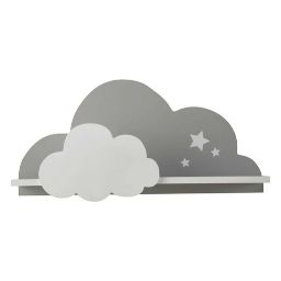 SONGE white/grey cloud wall shelf 24 x 50 cm