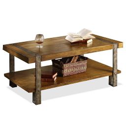 Riverside Sierra Rectangular Cocktail Table in Landmark Worn Oak