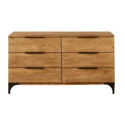 METROPOLIS - Solid Mango Wood 6-Drawer Double Chest