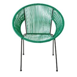 KO SAMUI - Round Green Resin String Armchair