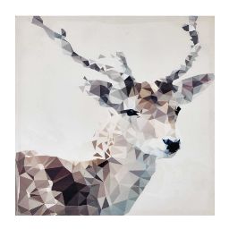 Toile cerf 76x76 - 76x76x3cm - Maisons du Monde