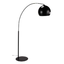 Lámpara de pie de metal negro Al. 190 cm BLACK SPHERE