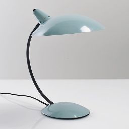 Lampe métal vintage bleue