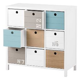 Cabinet en bois blanc L 78 cm