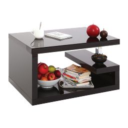 Table basse design laquée noire REX