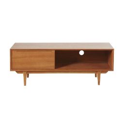 1-Door Vintage TV Unit in Solid Oak Portobello