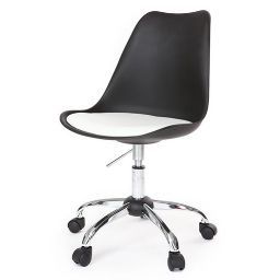 Chaise design pivotante noire NEW STEEVY