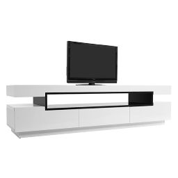 Meuble TV design laqué blanc LIVO