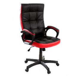 Fauteuil de bureau noir et rouge LORENZO