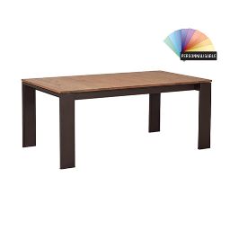 Table rectangulaire avec allonge 60 cm chêne massif TRACE