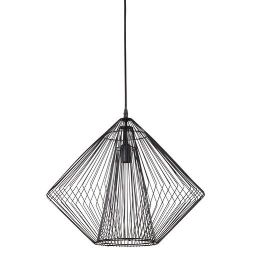 Suspension en métal filaire noir - 49.5x40x49.5cm - Maisons du Monde