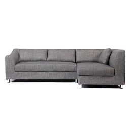 Canapé d'angle convertible gris (angle droit) MIAMI