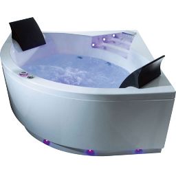 Baignoire Balnéo Lumino avec tablier 140 x 140 cm