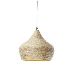 Suspension ethnique en chanvre tressé D40 - Beige - 40x33.5x40cm - Maisons du Monde