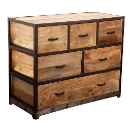 Commode industrielle bois massif INDUSTRIA