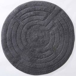 Tapis de bain gris ronds Ø 70 cm Timali
