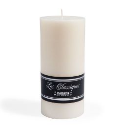 Cylinder candle in white H 15cm