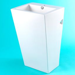 Lavabo Totem carré blanc