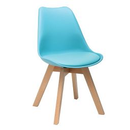 Lot de deux chaises design Bleues PAULINE
