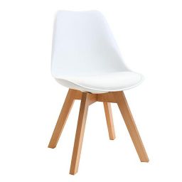 Lot de deux chaises design blanches PAULINE