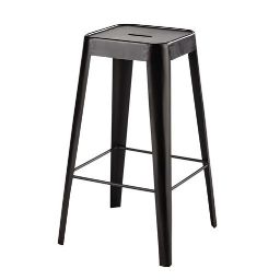 Barhocker aus Metall, schwarz Tom - 40x69x40cm - Maisons du Monde