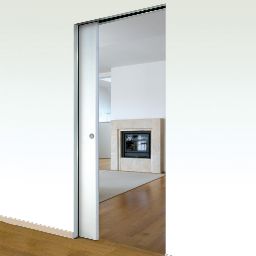 Porte coulissante en bois pré-peinte sans habillage SYNTESIS® LINE (LP 83 x HP 204 cm)