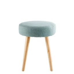 Green Stool with Rubber Wood Legs