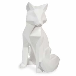 FOX ORIGAMI white fox stauette H 26 cm