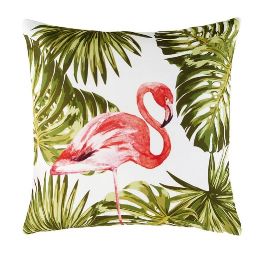 Outdoor Cushion with Pink Flamingo Print 50x50