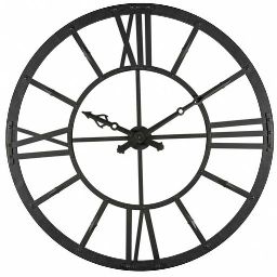 DUKE black metal light-up clock D 121 cm