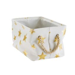 STARS White and Gold Storage Basket