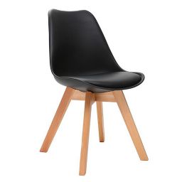 Lot de deux chaises design noires PAULINE